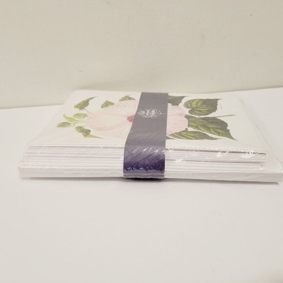 Vtg NOS Bobbi Brown Hibiscus Floral Blank Greeting Cards Notes Art - Picture 3 of 4
